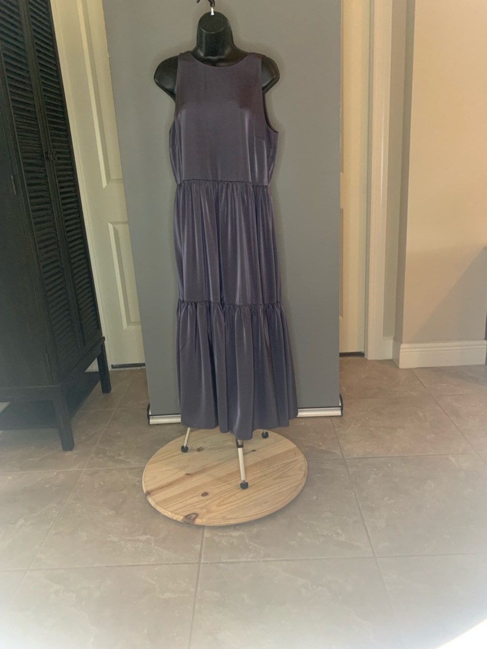 Sleeveless Tiered Maxi Dress in Lavender Mist
